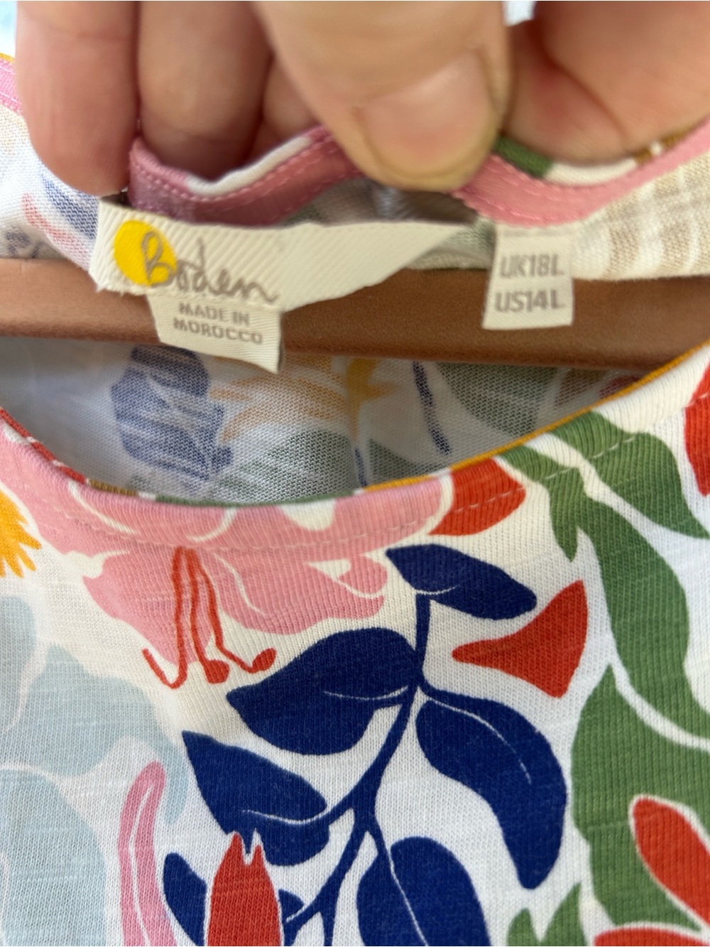 Boden Sleeveless Floral Midi Dress in Pink, Navy & Yellow - Picture 2 of 6
